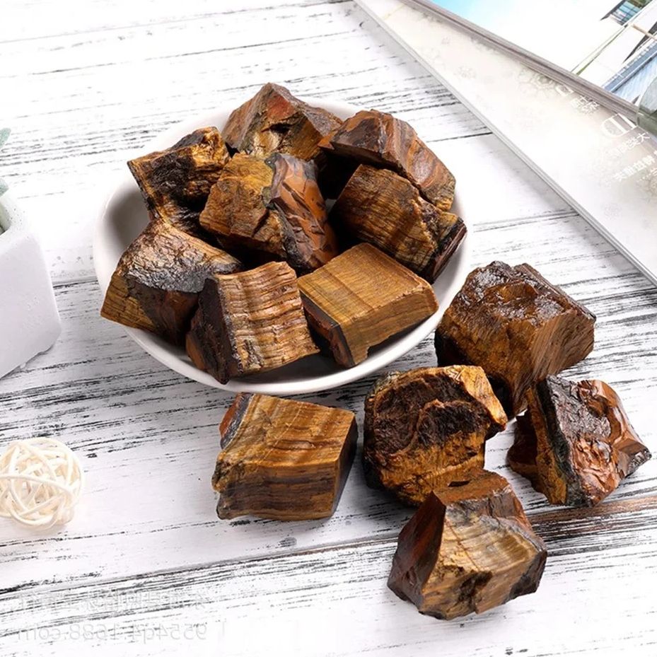 Natural Tiger Eye Raw Stone Ro - Fish Tank Gravel recension och pris