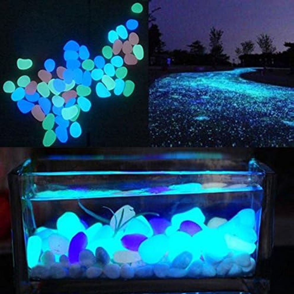 Fish Tank Rocks Glow Blue Pebb - Aquarium Plants recension och pris