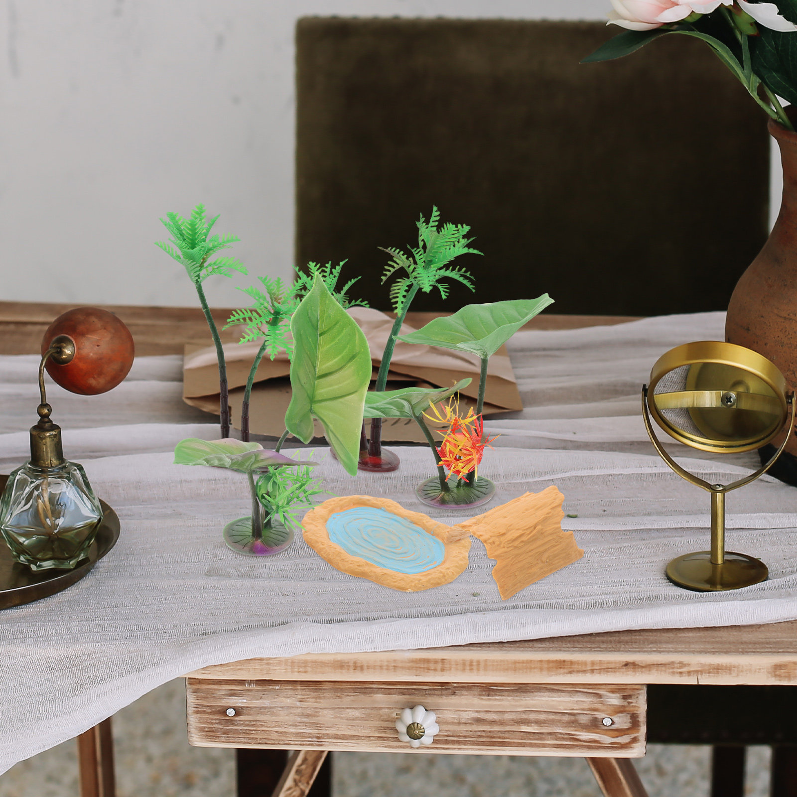 1Set Realistic Miniature Pond  - Aquarium Decor recension och pris