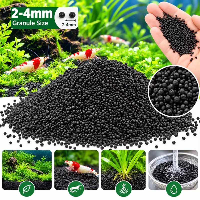 Black Aquarium Substrate Soil  - Fish Tank Gravel recension och pris