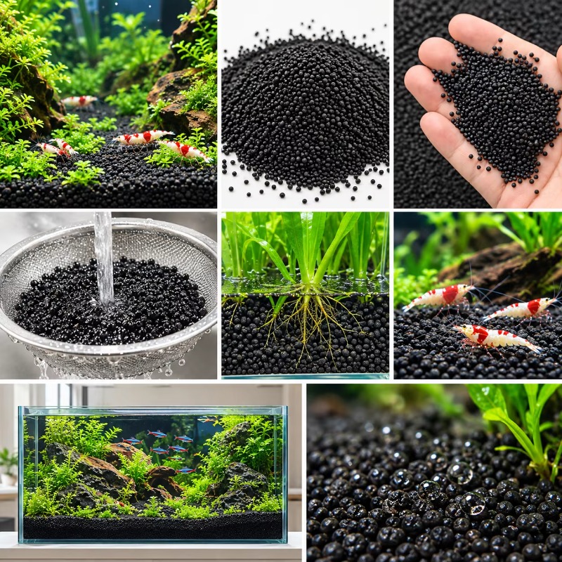 Black Aquarium Substrate Soil  - Fish Tank Gravel recension och pris