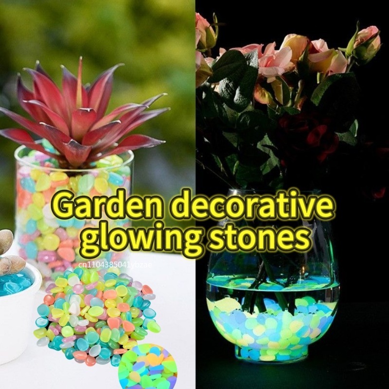 100-1000PCS Luminous Stone Gar - Fish Tank Gravel recension och pris
