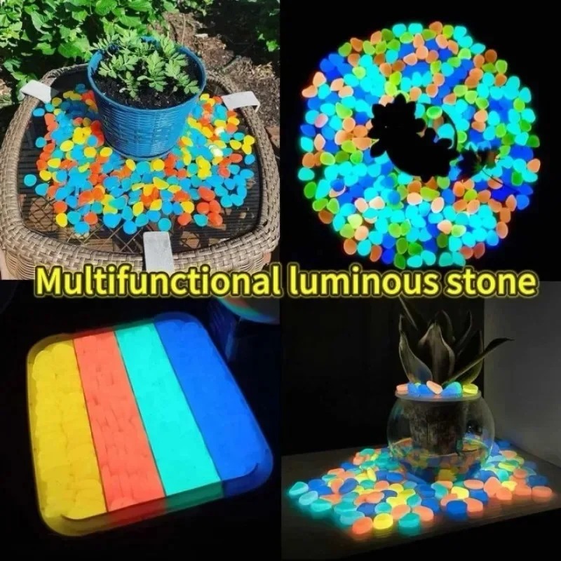 100-1000PCS Luminous Stone Gar - Fish Tank Gravel recension och pris