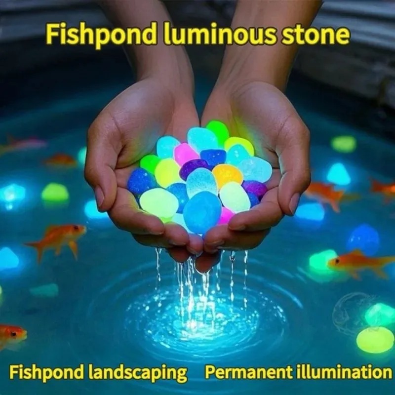 100-1000PCS Luminous Stone Gar - Fish Tank Gravel recension och pris
